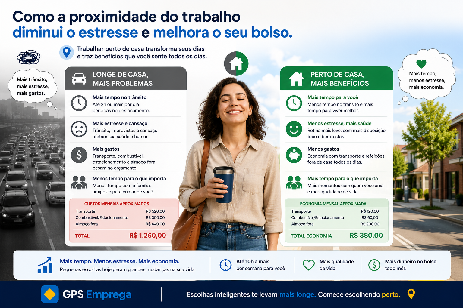 Proximidade do Trabalho: Reduzindo o Estresse e Aumentando o Seu Salário