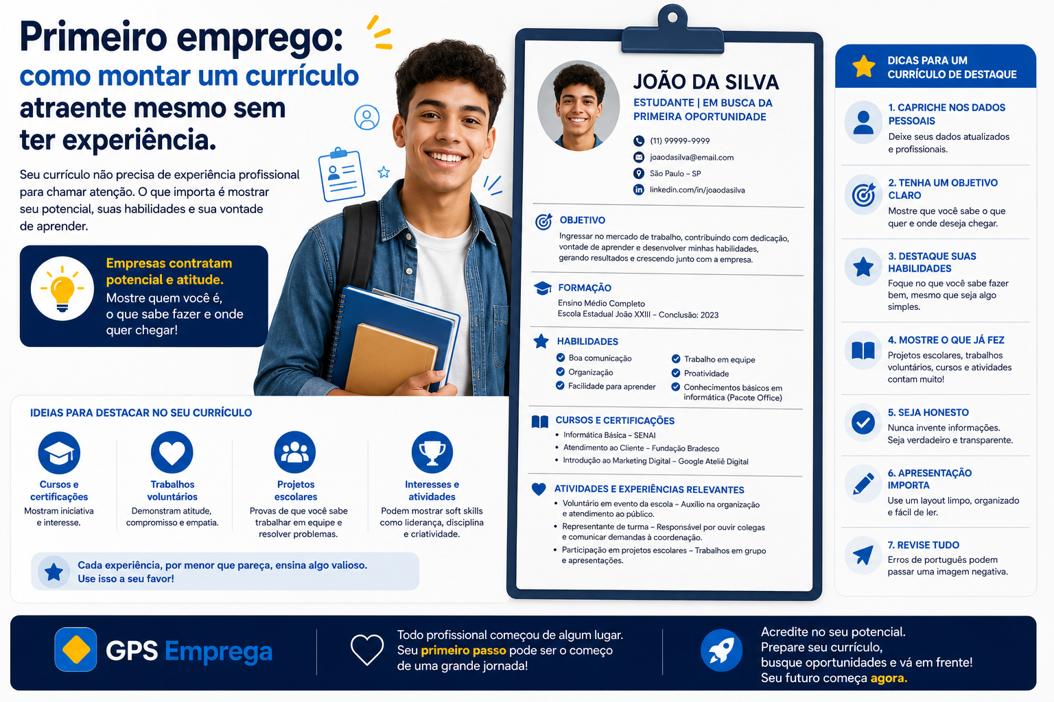 Primeiro Emprego: Dicas para Criar um Currículo Atraente sem Experiência
